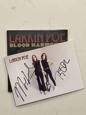 LARKIN POE SIGNED by Rebecca, Megan | BLOOD HARMONY | CD| AUTOGRAPHED Sealed